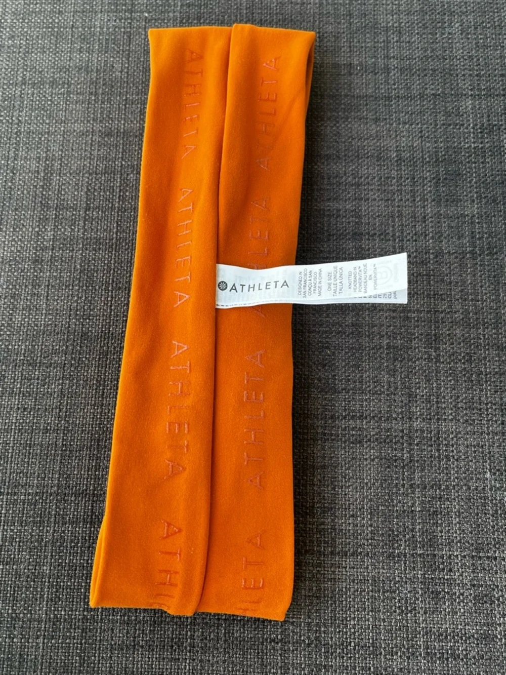 Athleta Bright Orange Knotted Stretch Headband